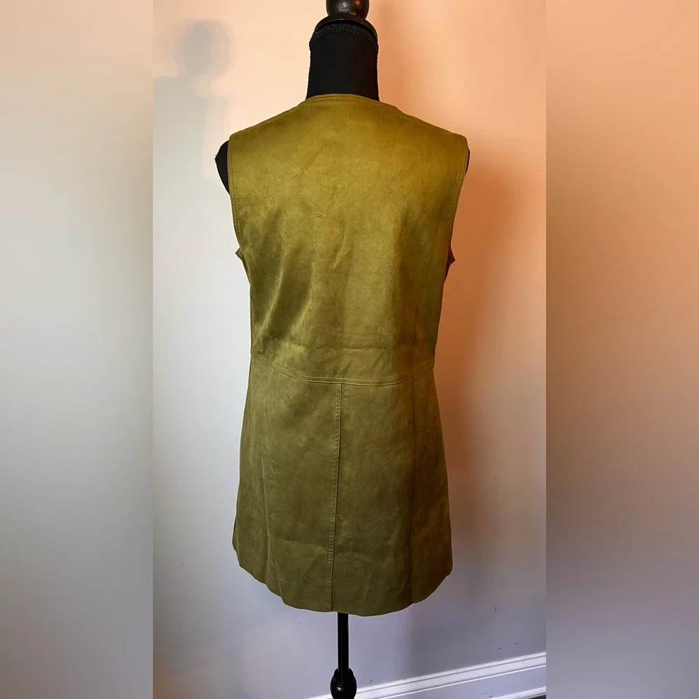 Commense polyester suede effect metal button mini dress small - Picture 6 of 10